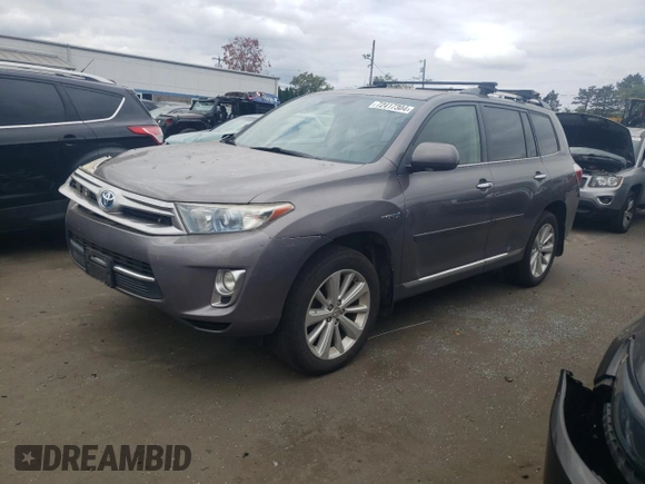 2013 Toyota Highlander Hybrid Limited with VIN JTEDC3EHXD2016172, listed as a Copart auction lot 72417304 with 173,753 mi miles and Salvage Title. Bid and sale history available at carsss.com. Image 1.