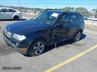 2007 BMW X3 3.0si with VIN WBXPC93477WF22081, listed as a IAAI auction lot 41679094 with 214,553 mi miles. Bid and sale history available at carsss.com. Image 2.