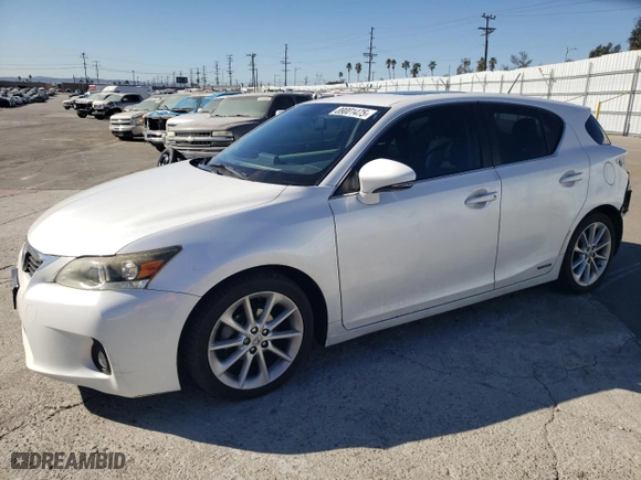 2012 Lexus CT 200h with VIN JTHKD5BH2C2065825, listed as a Copart auction lot 89001475 with 256022 miles and Salvage Title. Bid and sale history available at carsss.com. Image 1.
