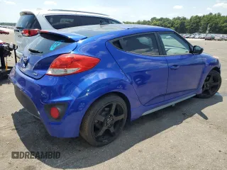 2014 Hyundai Veloster Turbo with VIN KMHTC6AE4EU199468, listed as a Copart auction lot 65734414 with 156,354 mi miles and Salvage Title. Bid and sale history available at carsss.com. Image 3.
