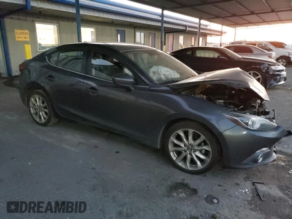 2015 Mazda 3 S Grand Touring with VIN JM1BM1W30F1240804, listed as a Copart auction lot 47406955 with Not Provided miles and Salvage Title. Bid and sale history available at DreamBid. Image 4.