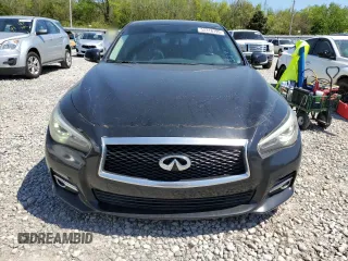 2014 Infiniti Q50 with VIN JN1BV7AP4EM687999, listed as a Copart auction lot 52318195 with 155,516 mi miles and Salvage title. Bid and sale history available at DreamBid. Image 5.