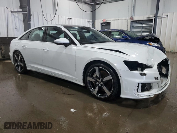2021 Audi A6 Premium Plus with VIN WAUL2AF20MN031146, listed as a Copart auction lot 60095034 with 30,839 mi miles and Salvage Title. Bid and sale history available at carsss.com. Image 4.