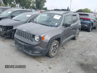 2017 Jeep Renegade Sport with VIN ZACCJAAB0HPE75735, listed as a IAAI auction lot 42420911 with 57,420 mi miles and . Bid and sale history available at DreamBid. Image 2.