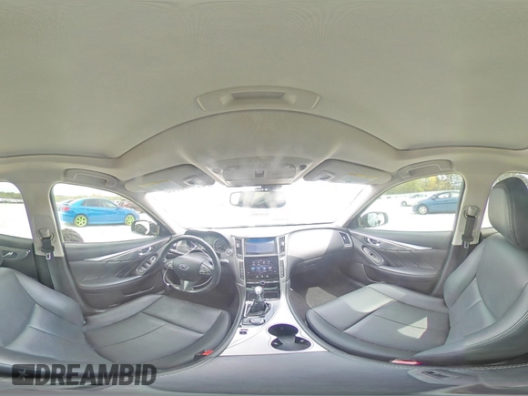 2017 Infiniti Q50 3.0t Signature Edition with VIN JN1EV7AR9HM837981, listed as a Copart auction lot 52042305 with 92,376 mi miles and Salvage Title. Bid and sale history available at carsss.com. Image 12.