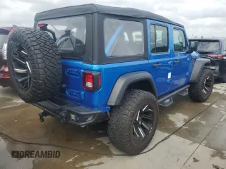 2022 Jeep Wrangler Unlimited Willys with VIN 1C4HJXDN0NW254617, listed as a Copart auction lot 74772844 with Not Provided miles and Non Repairable. Bid and sale history available at DreamBid. Image 3.