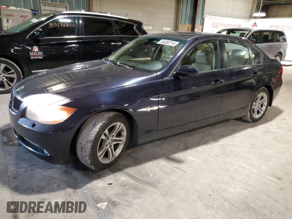2008 BMW 3 Series 328xi with VIN WBAVC73538KX90243, listed as a Copart auction lot 84650714 with 164,009 mi miles and Salvage Title. Bid and sale history available at carsss.com. Image 1.