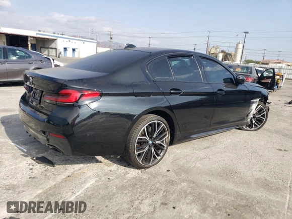 2021 BMW 5 Series 530e with VIN WBA13AG02MCG11255, listed as a Copart auction lot 71842724 with Not Provided miles and Salvage Title. Bid and sale history available at carsss.com. Image 3.