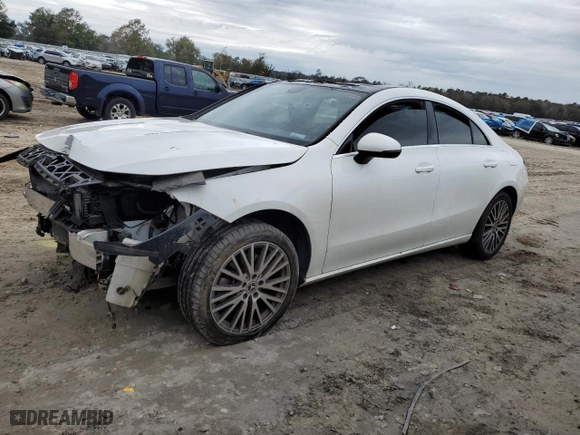 2020 Mercedes-Benz CLA with VIN WDD5J4GB6LN077650, listed as a Copart auction lot 42872015 with 53,717 mi miles and Non Repairable. Bid and sale history available at carsss.com. Image 1.