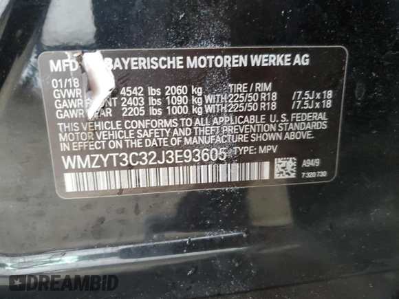 2018 MINI Countryman Cooper S with VIN WMZYT3C32J3E93605, listed as a Copart auction lot 75333004 with 64,132 mi miles and Salvage Title. Bid and sale history available at carsss.com. Image 12.