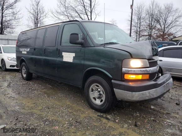 2009 Chevrolet Express Passenger with VIN 1GAHG39K091161470, listed as a Copart auction lot 43410435 with 59,850 mi miles and Salvage Title. Bid and sale history available at carsss.com. Image 4.