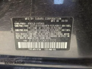 2019 Subaru Crosstrek Premium z VIN JF2GTAEC0KH317121, wystawiony jako Copart lot #49490445 z przebiegiem 102 792 mil mil oraz Szkoda całkowita • Salvage title. Historia ofert i sprzedaży dostępna na DreamBid. Obrazek 13.