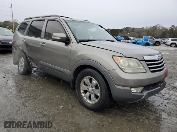 2009 Kia Borrego EX with VIN KNDJJ741395021261, listed as a Copart auction lot 87627165 with 270,855 mi miles and Salvage Title. Bid and sale history available at DreamBid. Image 4.