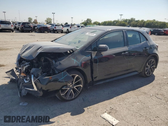2019 Toyota Corolla Hatchback SE with VIN JTNK4RBE8K3049471, listed as a Copart auction lot 71502434 with 9,591 mi miles and Salvage Title. Bid and sale history available at carsss.com. Image 1.