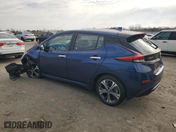 2022 Nissan LEAF SV Plus with VIN 1N4BZ1CV8NC564082, listed as a Copart auction lot 49554945 with 15,394 mi miles and Salvage title. Bid and sale history available at DreamBid. Image 2.