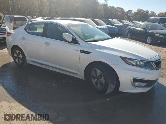 2013 Kia Optima Hybrid LX with VIN KNAGM4AD3D5060467, listed as a Copart auction lot 76614304 with 152,389 mi miles and Salvage Title. Bid and sale history available at carsss.com. Image 4.