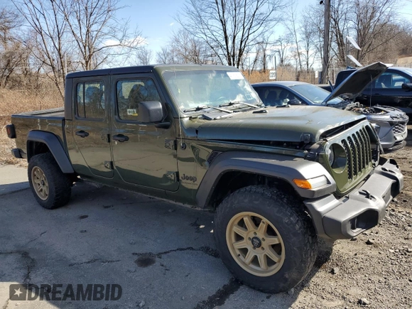 2022 Jeep Gladiator Texas Trail with VIN 1C6HJTAG1NL128872, listed as a Copart auction lot 47757625 with 33,410 mi miles and Salvage title. Bid and sale history available at DreamBid. Image 4.