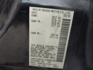 2018 Nissan Altima 2.5 SR with VIN 1N4AL3AP3JC298848, listed as a IAAI auction lot 40966335 with 121,163 mi miles. Bid and sale history available at carsss.com. Image 9.