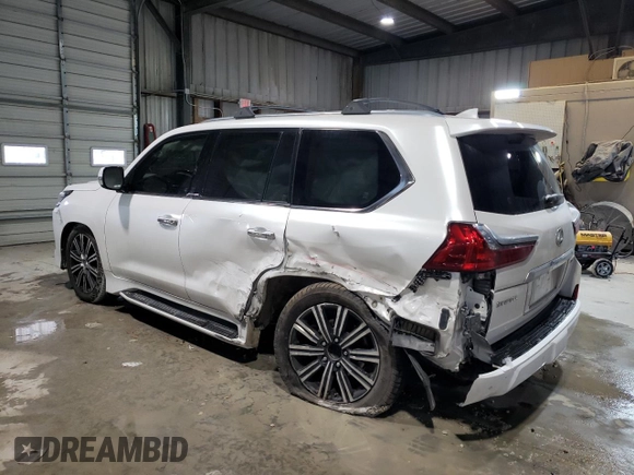 2018 Lexus LX 570 z VIN JTJHY7AX8J4262937, wystawiony jako Copart lot #49702925 z przebiegiem 104 837 mil mil oraz Szkoda całkowita • Salvage title. Historia ofert i sprzedaży dostępna na DreamBid. Obrazek 2.
