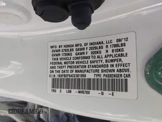 2012 Honda Civic EX-L with VIN 19XFB2F94CE381059, listed as a IAAI auction lot 42107538 with 156,056 mi miles and . Bid and sale history available at DreamBid. Image 9.