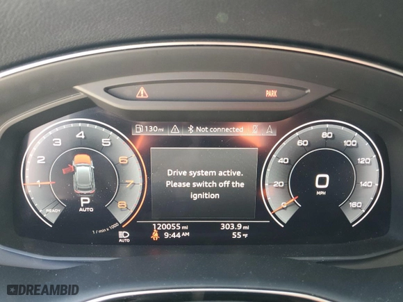 2019 Audi Q8 Premium Plus with VIN WA1BVAF19KD018356, listed as a Copart auction lot 53423485 with 120,055 mi miles and Clean Title. Bid and sale history available at carsss.com. Image 9.