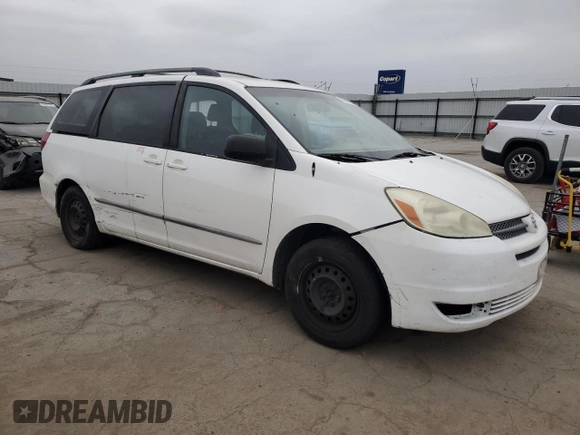 2004 Toyota Sienna CE with VIN 5TDZA23C34S157840, listed as a Copart auction lot 53587455 with 168,925 mi miles and Salvage Title. Bid and sale history available at carsss.com. Image 4.