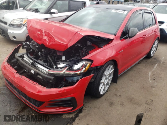 2018 Volkswagen Golf GTI S with VIN 3VW447AU3JM256838, listed as a Copart auction lot 49314044 with 56,830 mi miles. Bid and sale history available at carsss.com. Image 1.