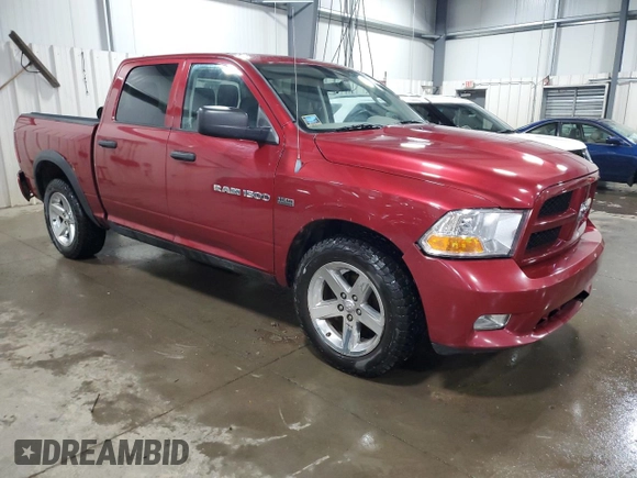 2012 Ram 1500 Express with VIN 1C6RD7KT1CS196557, listed as a Copart auction lot 53502005 with 140,869 mi miles and Salvage title. Bid and sale history available at DreamBid. Image 4.