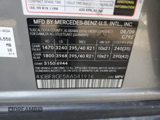 2010 Mercedes-Benz GL-Class GL 550 with VIN 4JGBF8GE5AA541916, listed as a Copart auction lot 72171424 with 126,804 mi miles and Salvage Title. Bid and sale history available at carsss.com. Image 13.