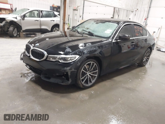 2021 BMW 3 Series 330i with VIN 3MW5R1J04M8B69186, listed as a IAAI auction lot 41576590 with 1 mi miles. Bid and sale history available at carsss.com. Image 16.