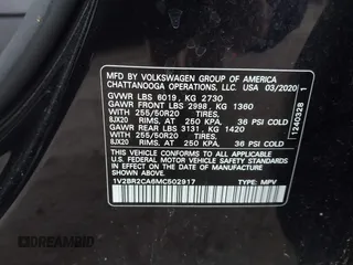2021 Volkswagen Atlas SEL z VIN 1V2BR2CA6MC502917, wystawiony jako IAAI lot #41681068 z przebiegiem 49 994 mil mil oraz . Historia ofert i sprzedaży dostępna na DreamBid. Obrazek 9.