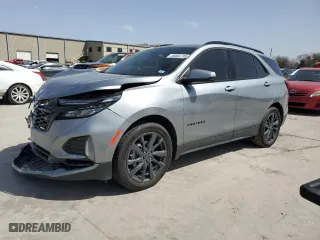 2024 Chevrolet Equinox RS with VIN 3GNAXMEG5RS235651, listed as a Copart auction lot 49004705 with 20,580 mi miles and Salvage Title. Bid and sale history available at carsss.com. Image 1.