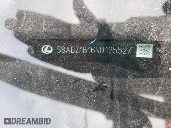 2022 Lexus ES 350 with VIN 58ADZ1B16NU125527, listed as a Copart auction lot 65559035 with 57,306 mi miles and Salvage title. Bid and sale history available at DreamBid. Image 13.