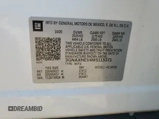 2021 Chevrolet Equinox LS z VIN 3GNAXHEV4MS115371, wystawiony jako Copart lot #48533025 z przebiegiem 72 317 mil mil oraz Szkoda całkowita • Salvage title. Historia ofert i sprzedaży dostępna na DreamBid. Obrazek 15.