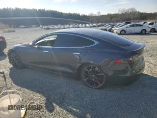 2019 Tesla Model S 100D with VIN 5YJSA1E49KF300356, listed as a Copart auction lot 43312715 with 81,915 mi miles and Salvage title. Bid and sale history available at DreamBid. Image 2.