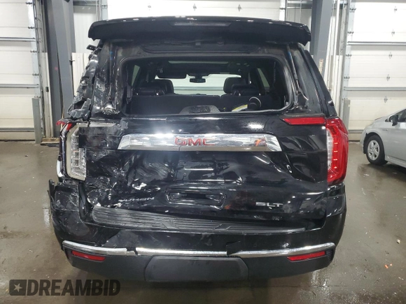 2021 GMC Yukon SLT with VIN 1GKS2BKD1MR454343, listed as a Copart auction lot 86071724 with 47,199 mi miles and Salvage Title. Bid and sale history available at carsss.com. Image 6.