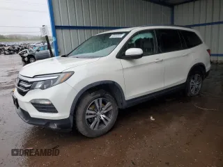 2017 Honda Pilot EX-L z VIN 5FNYF6H53HB076748, wystawiony jako Copart lot #55883565 z przebiegiem 97 868 mil mil oraz Szkoda całkowita • Salvage title. Historia ofert i sprzedaży dostępna na DreamBid. Obrazek 1.