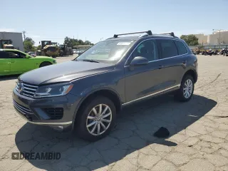 2015 Volkswagen Touareg Sport with VIN WVGEF9BP0FD002931, listed as a Copart auction lot 51930715 with Not provided miles and Salvage title. Bid and sale history available at DreamBid. Image 1.