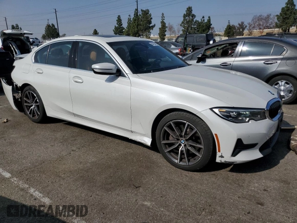 2020 BMW 3 Series 330i with VIN WBA5R1C01LFH42423, listed as a Copart auction lot 54194495 with 50,688 mi miles and Salvage Title. Bid and sale history available at carsss.com. Image 4.