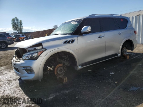 2015 Infiniti QX80 z VIN JN8AZ2NF3F9571753, wystawiony jako Copart lot #55229565 z przebiegiem 115 777 mil mil oraz Czysty tytuł • Clean title. Historia ofert i sprzedaży dostępna na DreamBid. Obrazek 1.