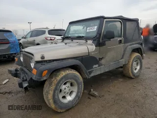 2003 Jeep Wrangler Sport with VIN 1J4FA49S33P345306, listed as a Copart auction lot 46899265 with 143,858 mi miles and Clean Title. Bid and sale history available at carsss.com. Image 1.
