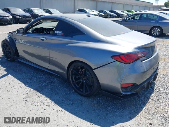 2020 Infiniti Q60 Luxe with VIN JN1EV7EK5LM340416, listed as a IAAI auction lot 42588246 with 57,832 mi miles and . Bid and sale history available at DreamBid. Image 3.