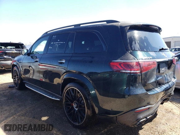 2023 Mercedes-Benz GLS 63 AMG with VIN 4JGFF8KE1PA940386, listed as a Copart auction lot 66294323 with 4,477 mi miles and . Bid and sale history available at DreamBid. Image 2.