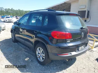 2017 Volkswagen Tiguan S with VIN WVGAV7AX7HK021496, listed as a IAAI auction lot 41968240 with 142,980 mi miles and . Bid and sale history available at DreamBid. Image 3.