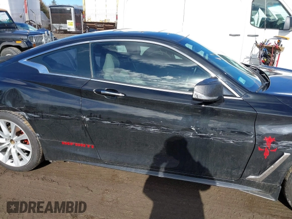 2017 Infiniti Q60 Sport with VIN JN1EV7EL4HM553227, listed as a IAAI auction lot 41479712 with 49,673 mi miles and . Bid and sale history available at DreamBid. Image 13.