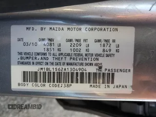 2010 Mazda 3 S Sport with VIN JM1BL1S62A1304904, listed as a Copart auction lot 88957355 with 108,630 mi miles and Salvage Title. Bid and sale history available at DreamBid. Image 12.
