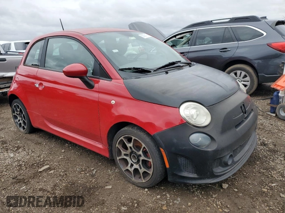 2013 FIAT 500 Turbo with VIN 3C3CFFHH9DT560167, listed as a Copart auction lot 80938124 with 95,333 mi miles and Clean title. Bid and sale history available at DreamBid. Image 4.