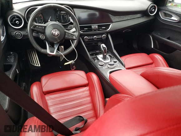 2022 Alfa Romeo Giulia with VIN ZARFAMAN6N7666308, listed as a Copart auction lot 85026984 with Not provided miles and Salvage title. Bid and sale history available at DreamBid. Image 8.