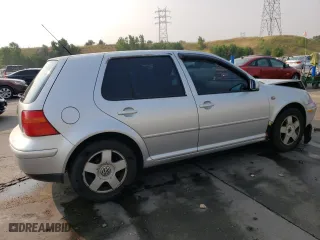 2002 Volkswagen Golf GLS with VIN 9BWGK61J724014028, listed as a Copart auction lot 64166534 with 181,469 mi miles and Salvage Title. Bid and sale history available at carsss.com. Image 3.