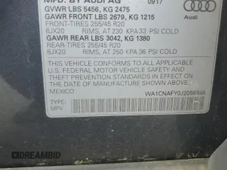 2018 Audi Q5 Prestige z VIN WA1CNAFY0J2056845, wystawiony jako Copart lot #53779675 z przebiegiem 121 874 mil mil oraz Szkody całkowita. Historia ofert i sprzedaży dostępna na DreamBid. Obrazek 14.